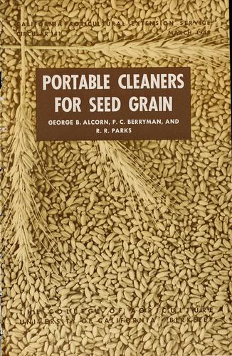 Portable cleaners for seed grain