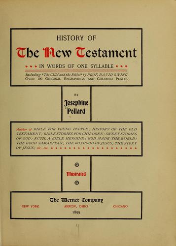 History of the New Testament in words of one syllable