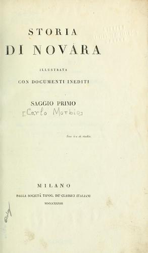 Storia di Novara illustrata con documenti inediti
