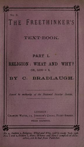 Religion: what and why? or, God=X