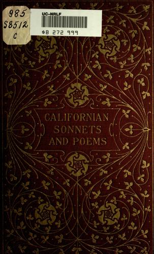 California sonnets and poems