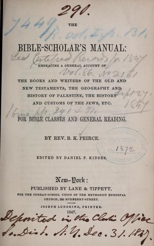 The Bible scholar's manual ...