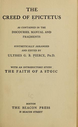 The creed of Epictetus