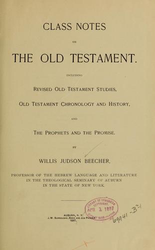 Class notes on the Old Testament ...
