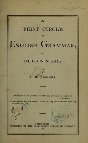 A first [to second] circle in English grammar ...
