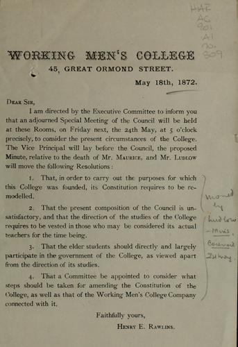 Working Men's College