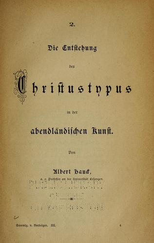 Die Entstehung des Christustypus in der abendländischen Kunst