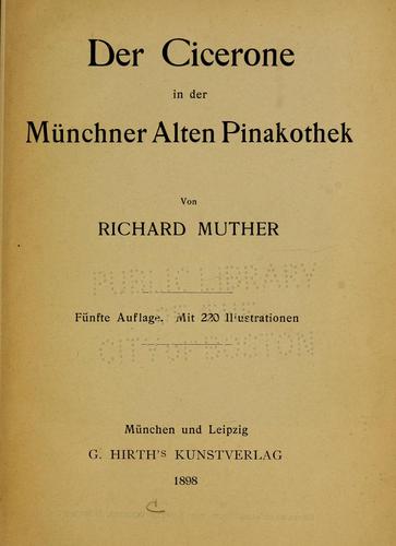 Der Cicerone in der Münchner Alten Pinakothek
