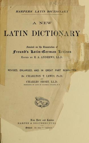 Harpers' Latin dictionary