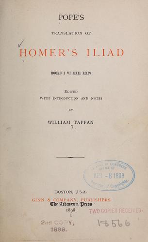 Pope's translation of Homer's Iliad