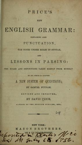 Price's new English grammar: containing also punctuation