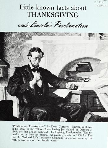 Little known facts about Thanksgiving and Lincoln's proclamation