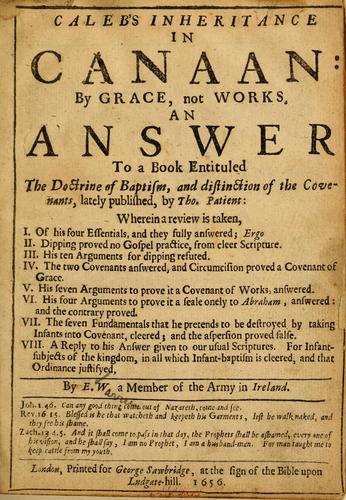 Caleb's inheritance in Canaan by grace, not works