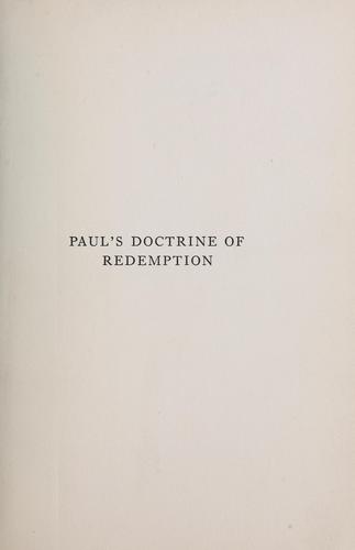 Paul's doctrine of redemption