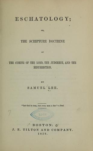 Eschatology