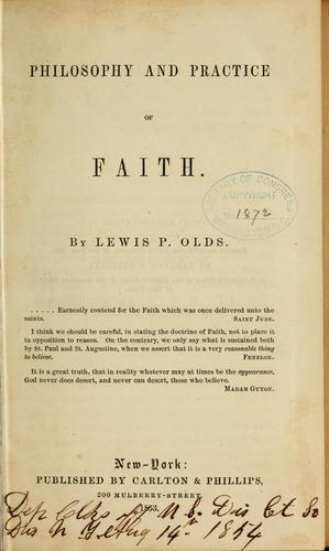Philosophy and practice of faith...