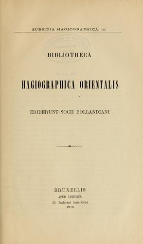 Bibliotheca hagiographica orientalis
