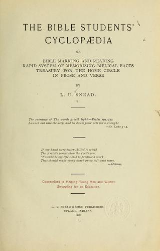 The Bible students' cyclopáedia