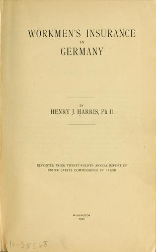 Workmen's insurance in Germany