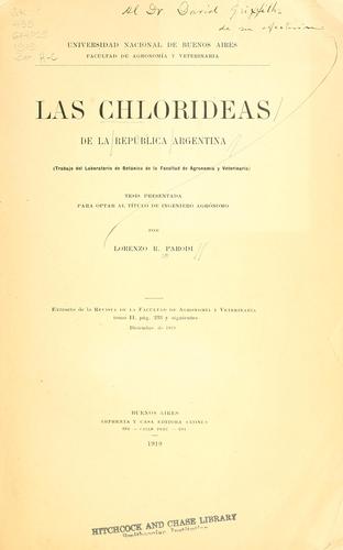 Las chlorideas de la República Argentina