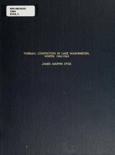 Thermal convection in Lake Washington, winter 1962-1963