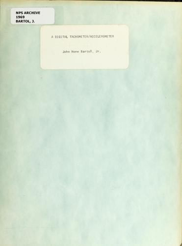 A digital tachometer/accelerometer