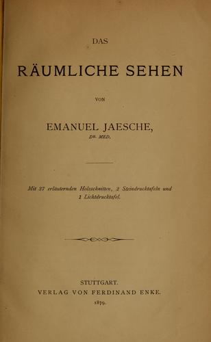 Das räumliche sehen