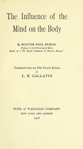 The influence of the mind on the body