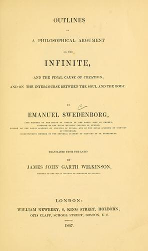 Outlines of a philosophical argument on the infinite
