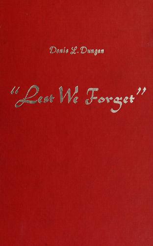 Lest we forget