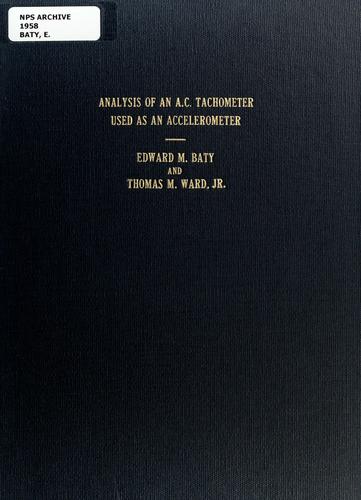 Analysis of an a.c. tachometer used as an accelemeter