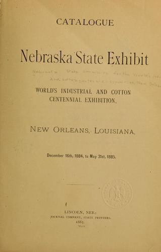 Catalogue Nebraska state exhibit