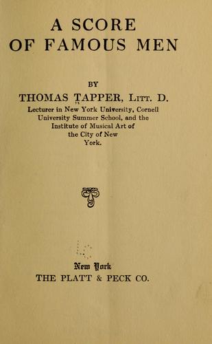 A score of famous men