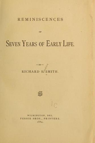 Reminiscences of seven years of early life