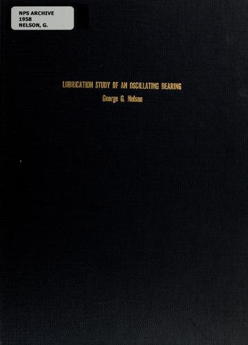 Lubrication study of an oscillating bearing