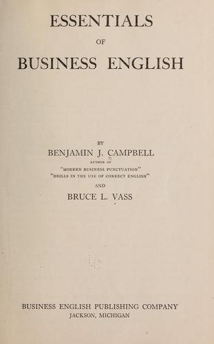 Essentials of business English
