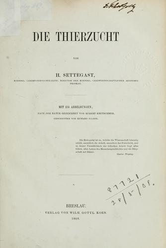 Die Thierzucht