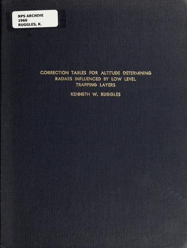 Correction tables for altitude determining radar influenced by low level trapping layers