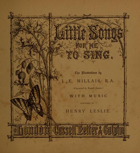 Little songs for me to sing