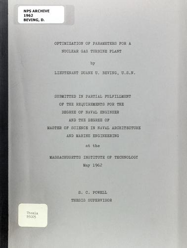 Optimization of parameters for a nuclear gas turbine plant
