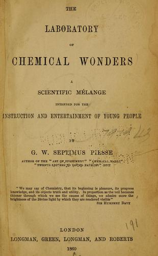 The laboratory of chemical wonders
