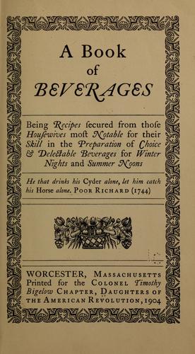 A book of beverages...