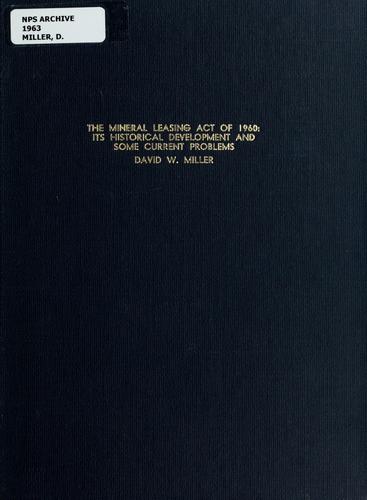 The Mineral Leasing Act of 1960
