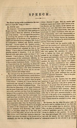 Speech of Hon. William E. Finck, of Ohio, delivered in the House of Representatives of the United States, April 11, 1864