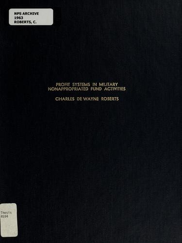 Profit systems in military non-appropriated fund activities