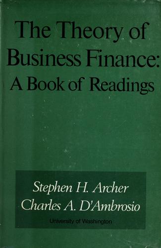 The theory of business finance