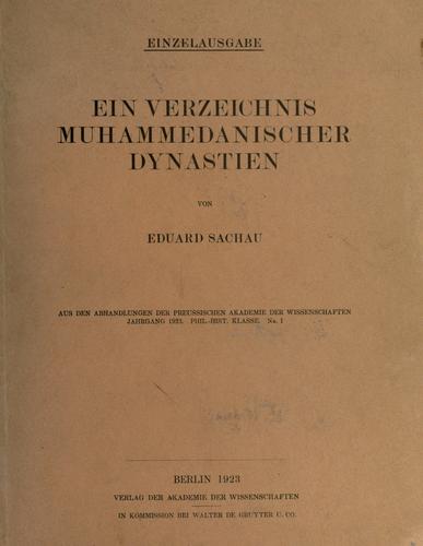 Ein Verzeichnis muhammedanischer Dynastien