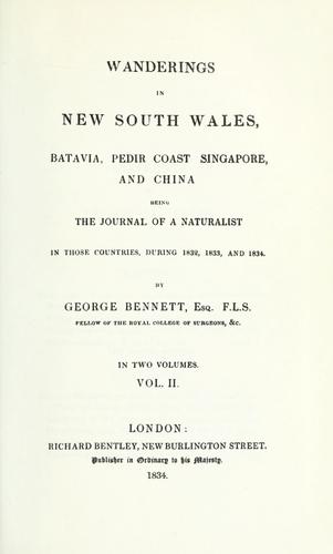 Wanderings in New South Wales, Batavia, Pedir Coast, Singapore, and China