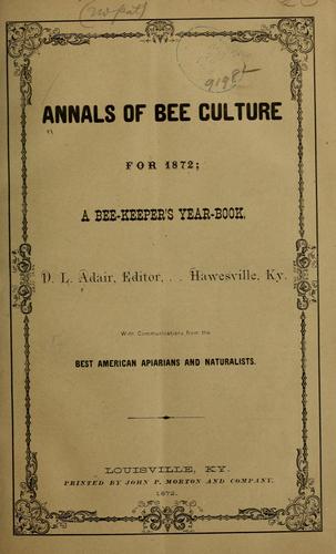 A bee-keeper's year-book ...