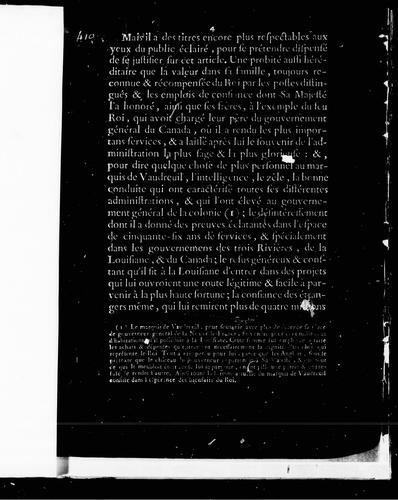Mémoire pour le marquis de Vaudreuil, Grand-Croix de l'ordre royale & militaire de Saint-Louis, ci-devant gouverneur & lieutenant général de la Nouvelle France